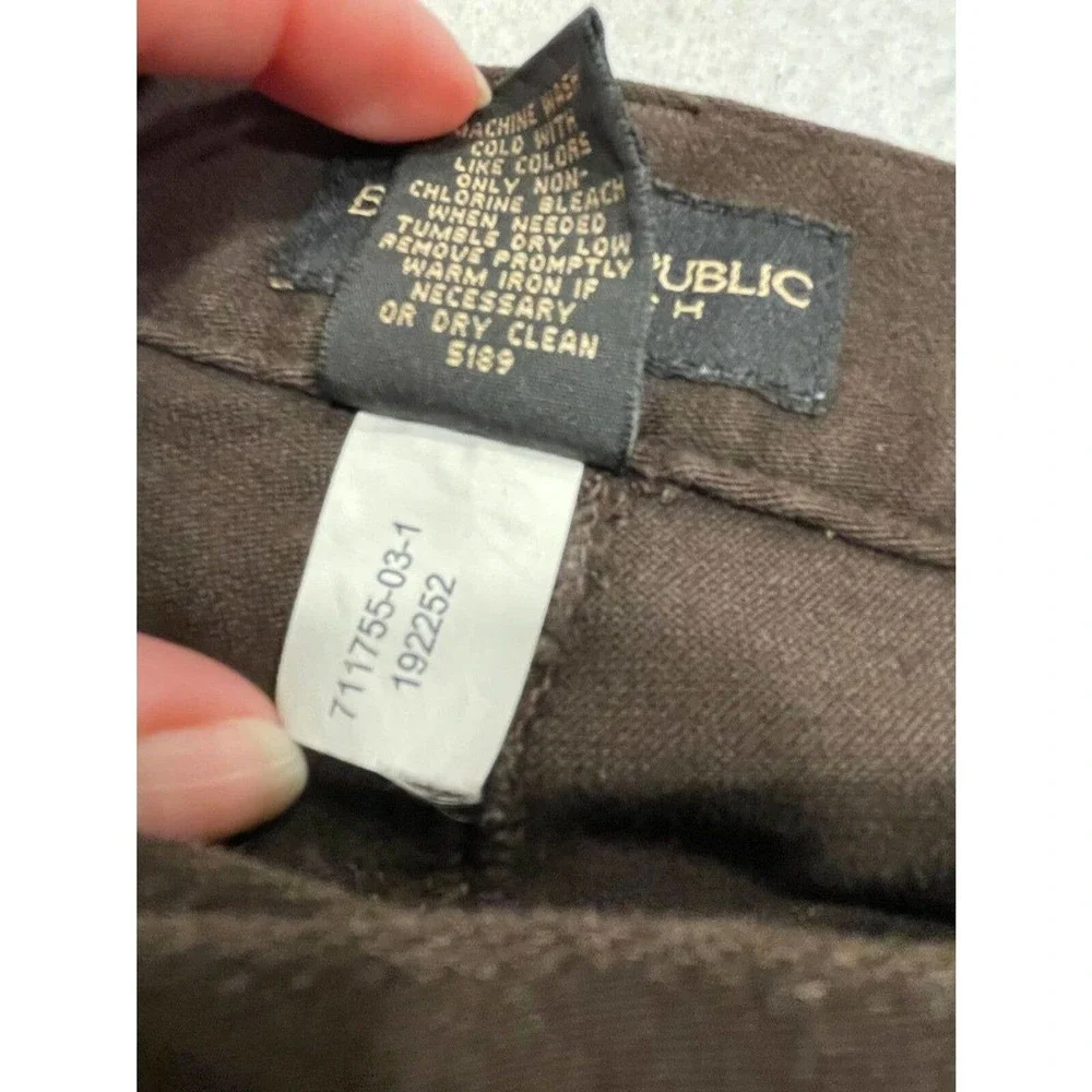 Banana Republic Mens Stretch Jeans 31R Brown Button Fly Straight 29